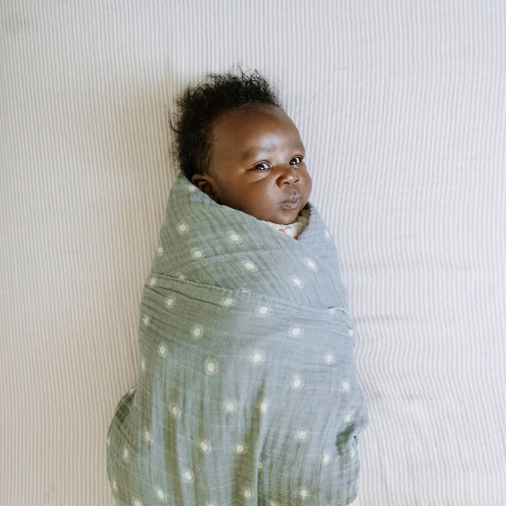 Little Unicorn Organic Cotton Muslin Crib Sheet - Image 4