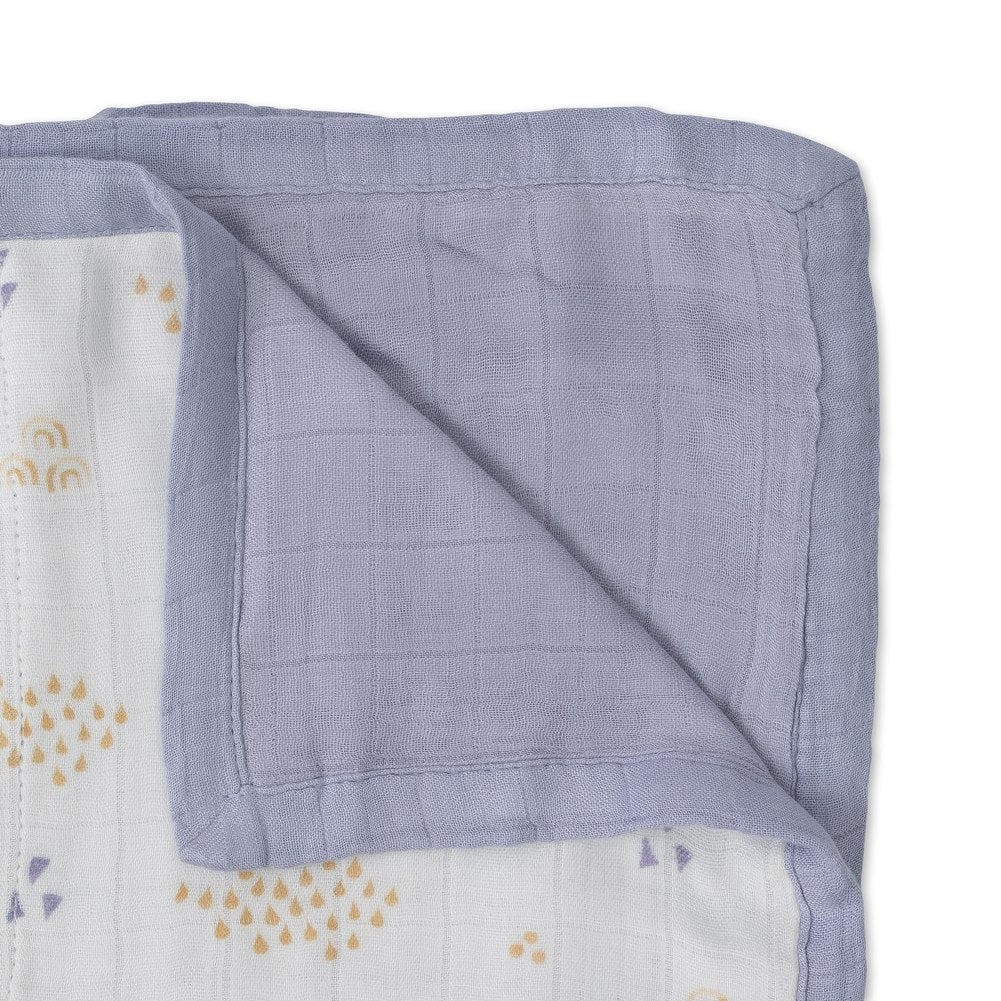 Little Unicorn Original Deluxe Muslin Quilt - Rainbows & Raindrops - Image 2