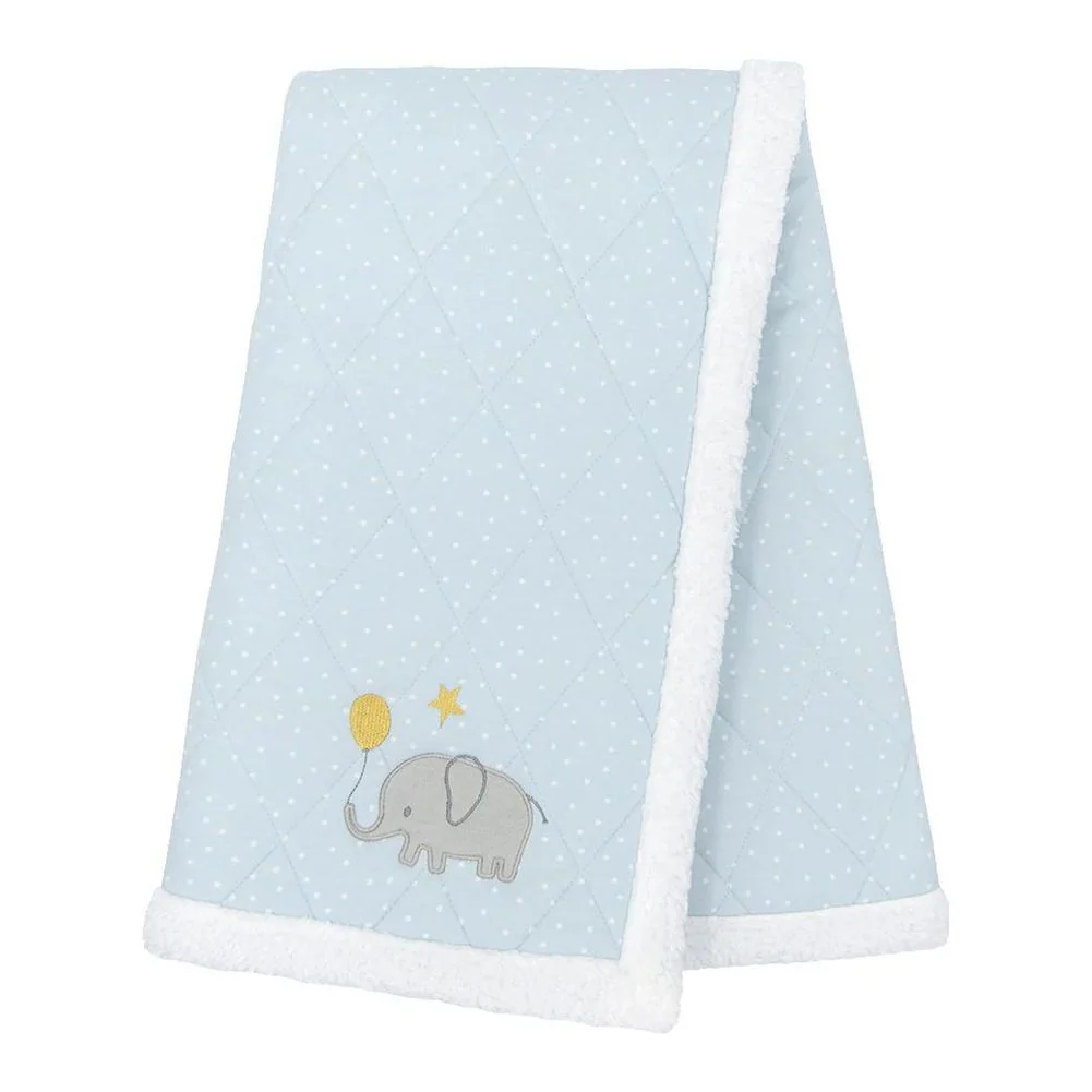 Living Textiles Jersey Stroller Blanket - Mason Elephants - Image 2