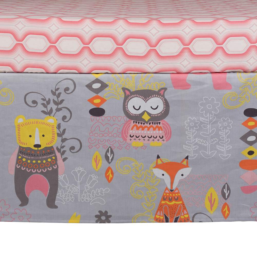Lolli Living Crib Skirt - Enchanted Garden - Image 2