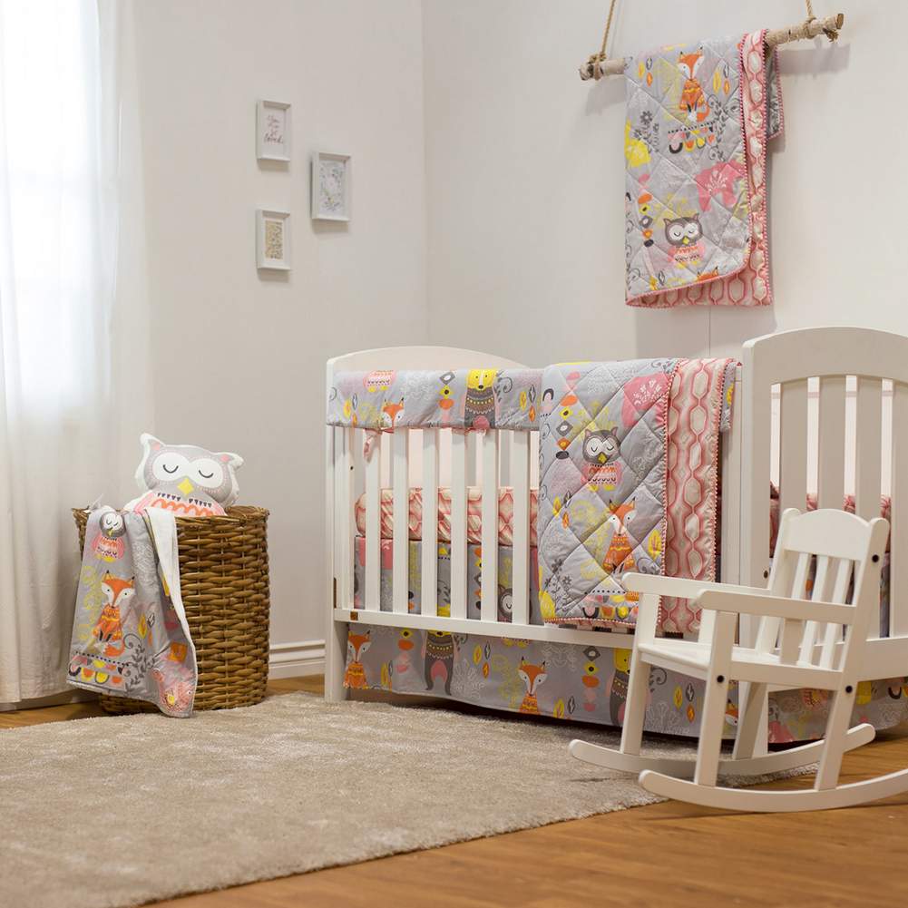 Lolli Living Crib Skirt - Enchanted Garden - Image 3