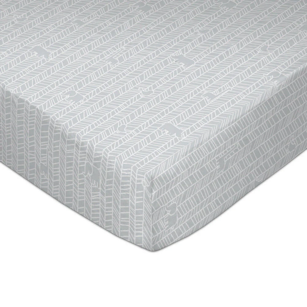 Lolli Living Safari Collection Fitted Crib Sheet - Animal Crakers