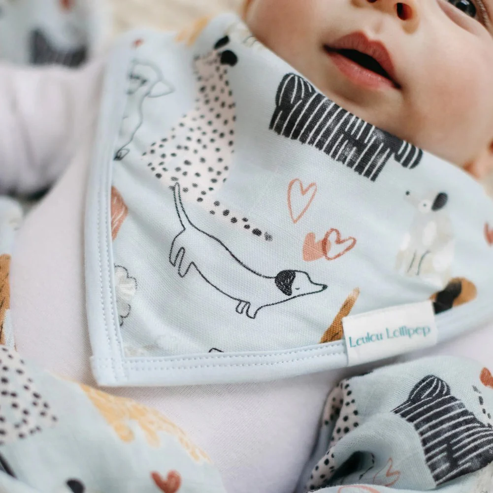 Loulou Lollipop 2-Pack Muslin Bandana Bib Set - Image 10