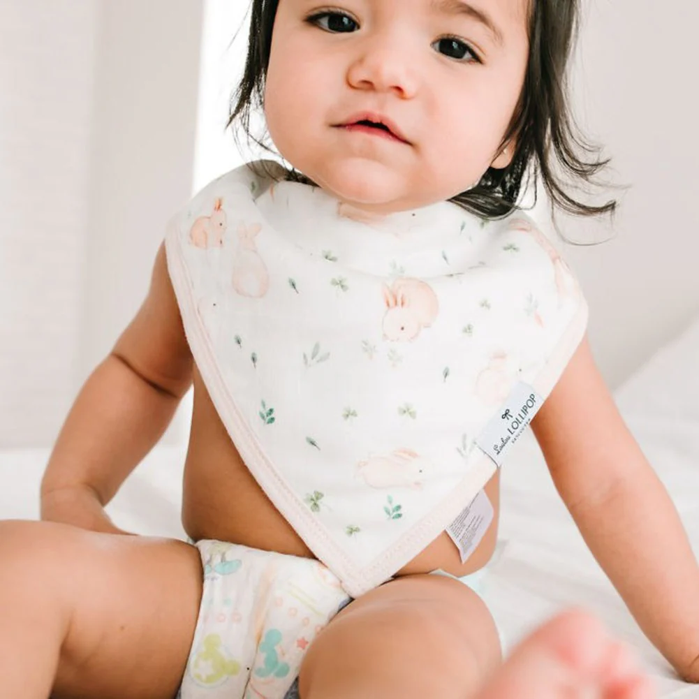 Loulou Lollipop 2-Pack Muslin Bandana Bib Set - Image 8