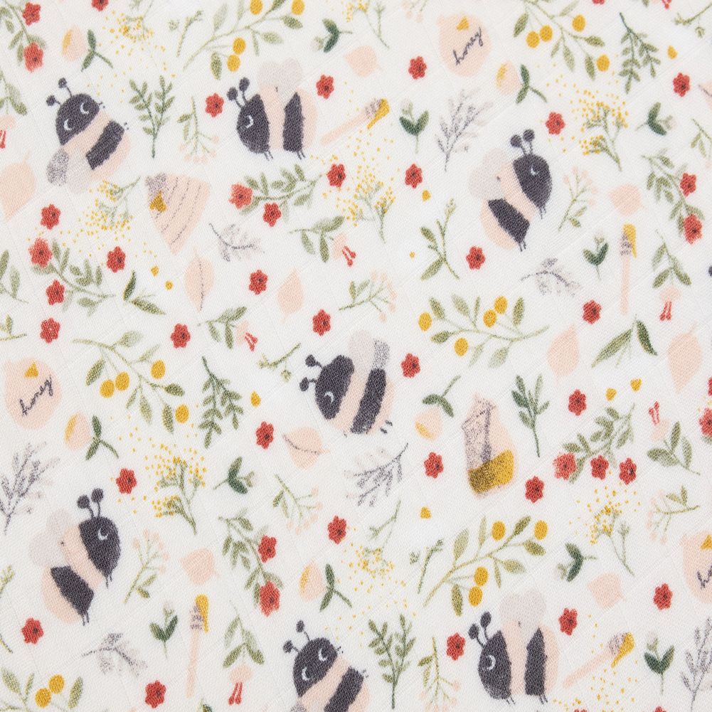 Loulou Lollipop Muslin Crib Sheet - Bumble Bees - Image 2
