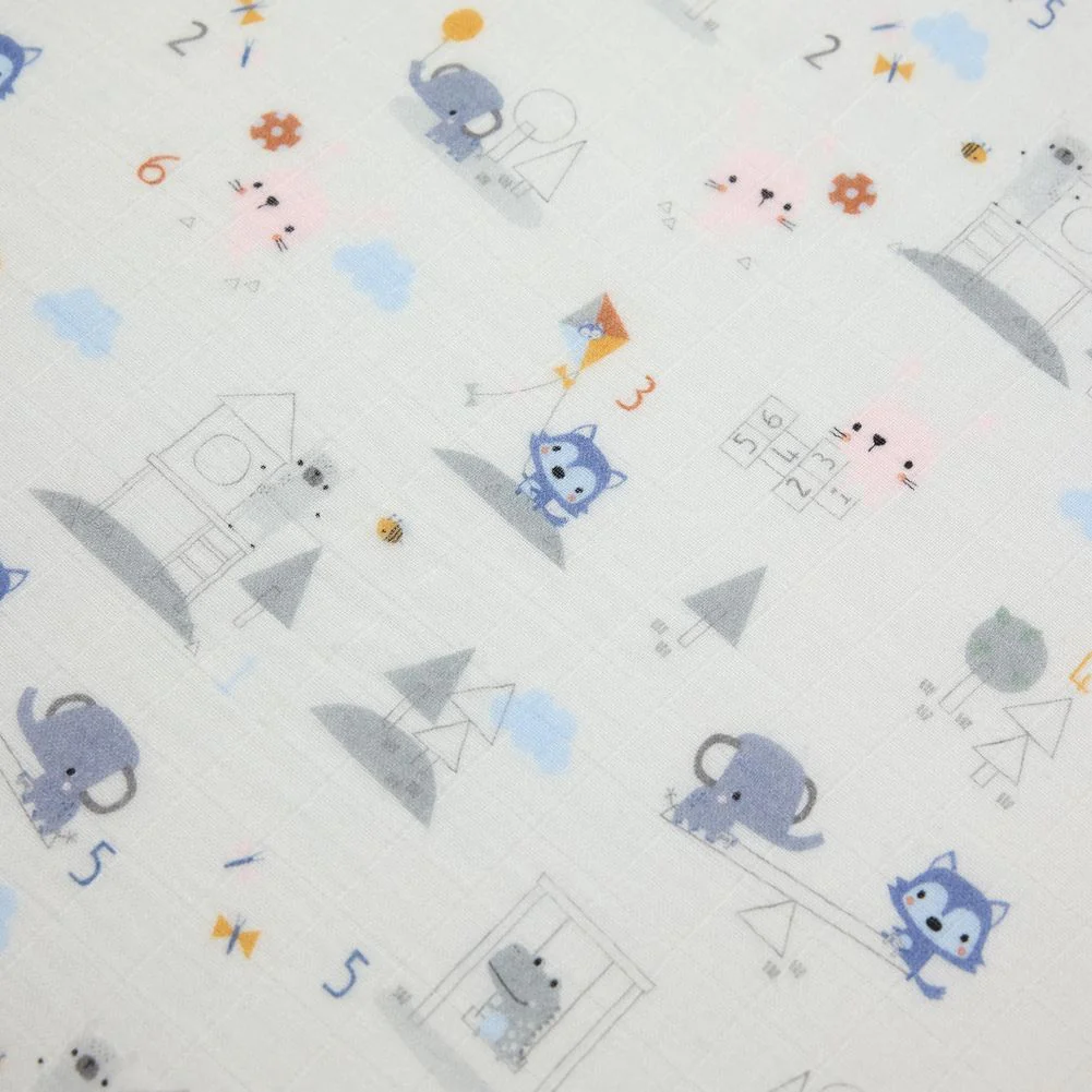 Loulou Lollipop Muslin Crib Sheet - Mini Mathletes - Image 2
