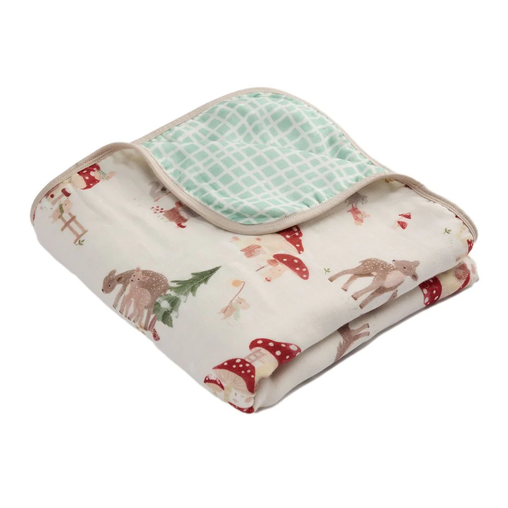 Loulou Lollipop Muslin Quilt Blanket - Forest Families