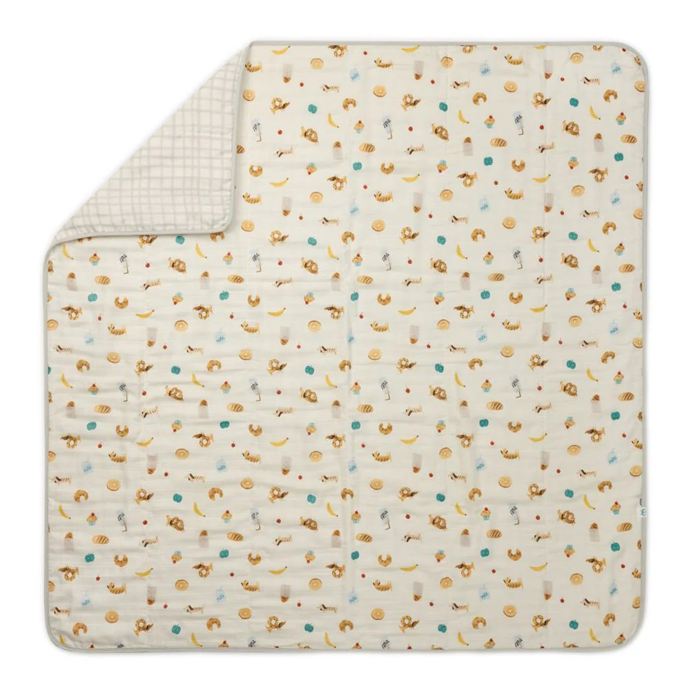 Loulou Lollipop Muslin Quilt Blanket - French Breakfast