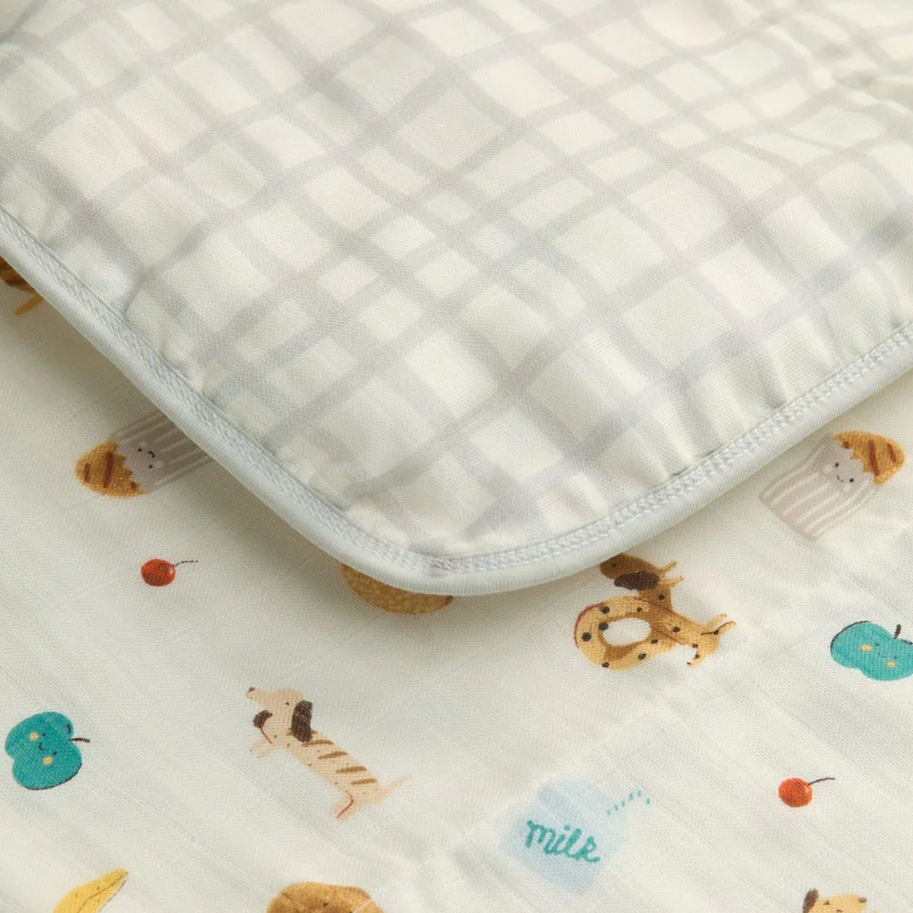 Loulou Lollipop Muslin Quilt Blanket - French Breakfast - Image 3