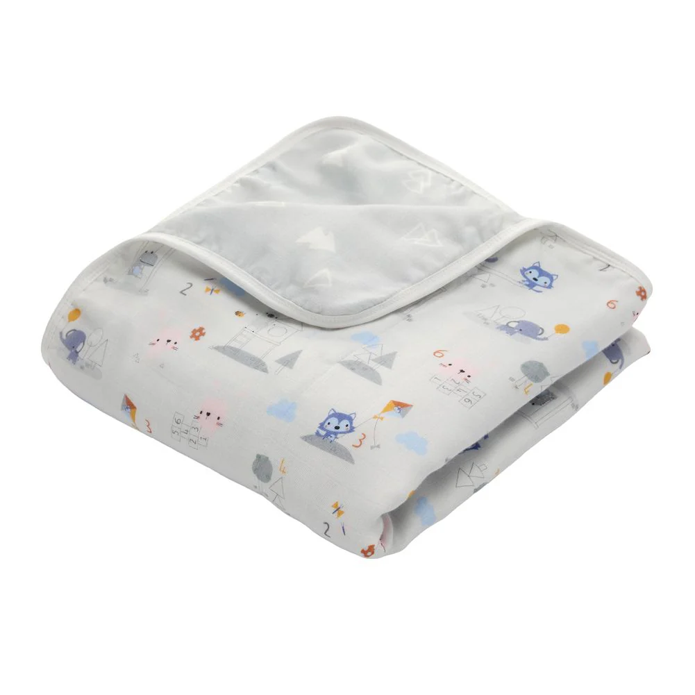 Loulou Lollipop Muslin Quilt Blanket - Mini Mathletes - Image 2