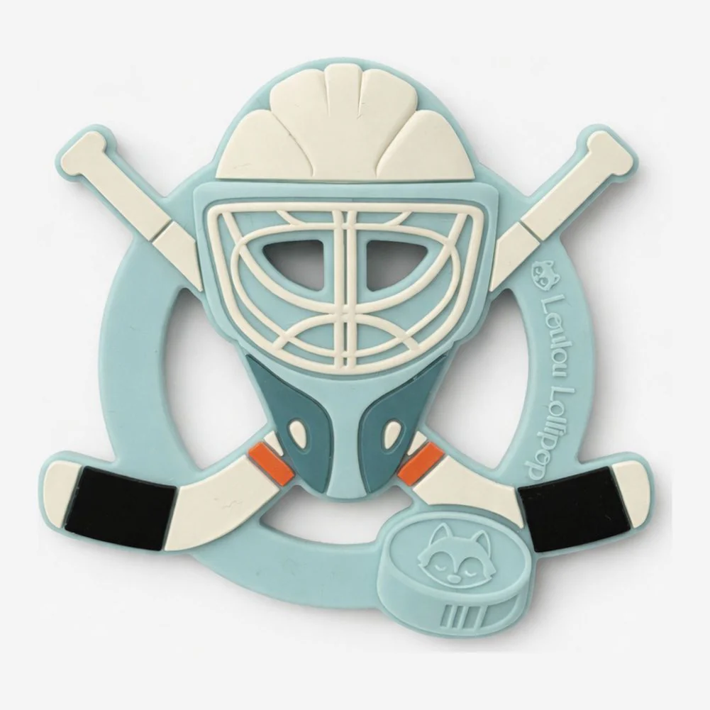 LouLou Lollipop Silicone Teether - Hockey Helmet