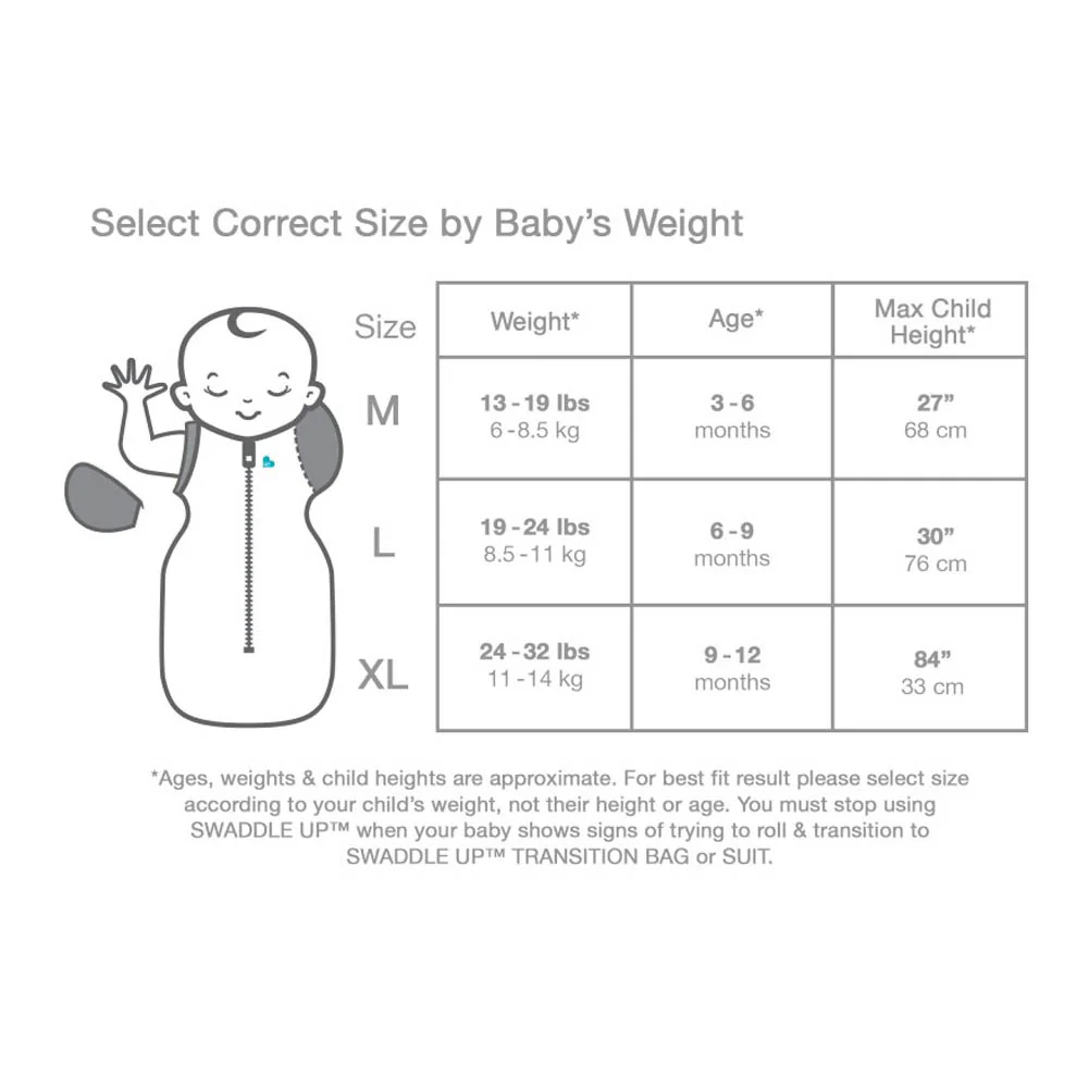 Love To Dream Swaddle UP Organic 1.0 TOG - Cream (Medium, 13-18.5 lbs) - Image 2