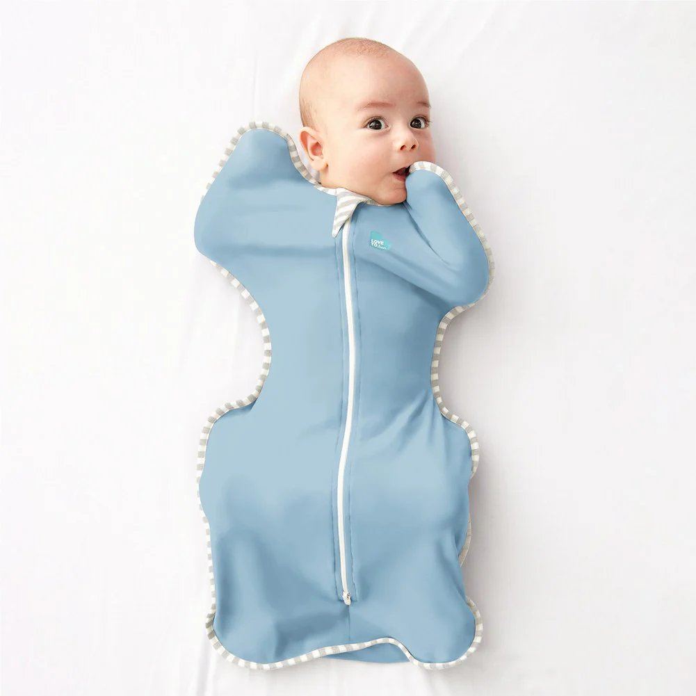 Love To Dream Swaddle UP Original Bag 1.0 TOG - Dusty Blue (Medium, 13-18.5 lbs) - Image 5