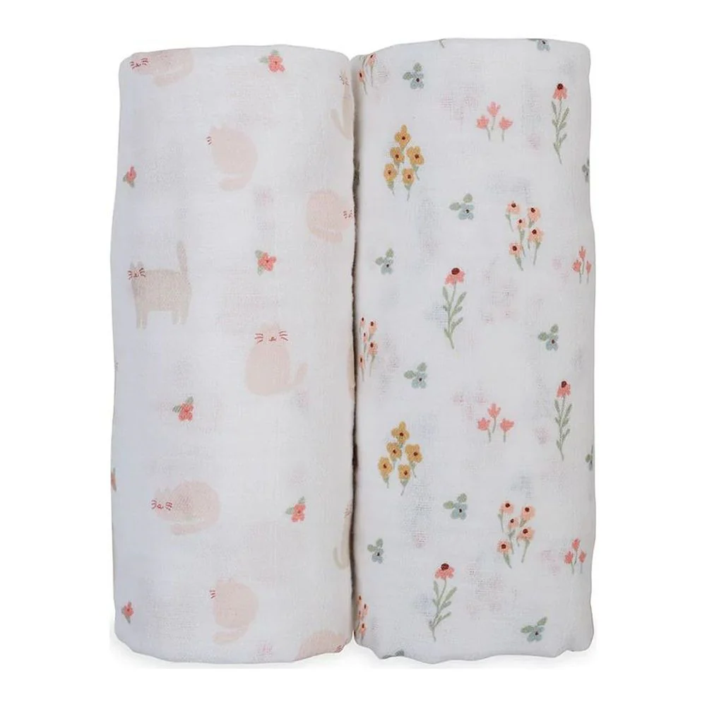 Lulujo 2-Pack Cotton Swaddles Set - Image 4