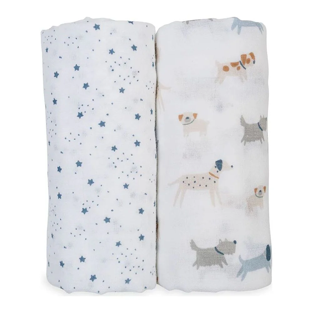 Lulujo 2-Pack Cotton Swaddles Set - Image 5