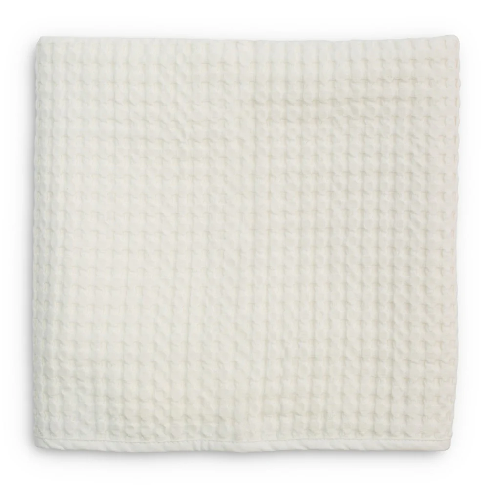 Lulujo Baby Boho Waffle Blanket - Cream Vanilla