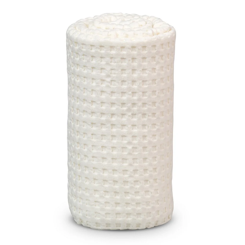 Lulujo Baby Boho Waffle Blanket - Cream Vanilla - Image 3