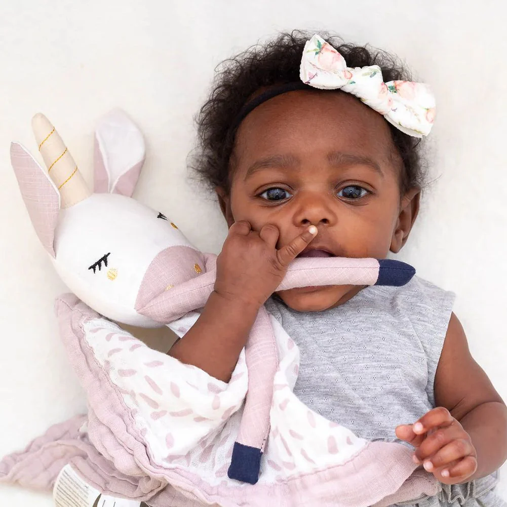 Lulujo Cotton Muslin Lovey - Unicorn - Image 2