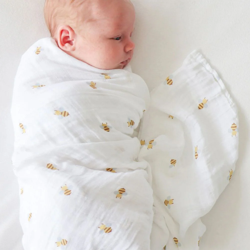 Lulujo Cotton Muslin Swaddle - Image 4
