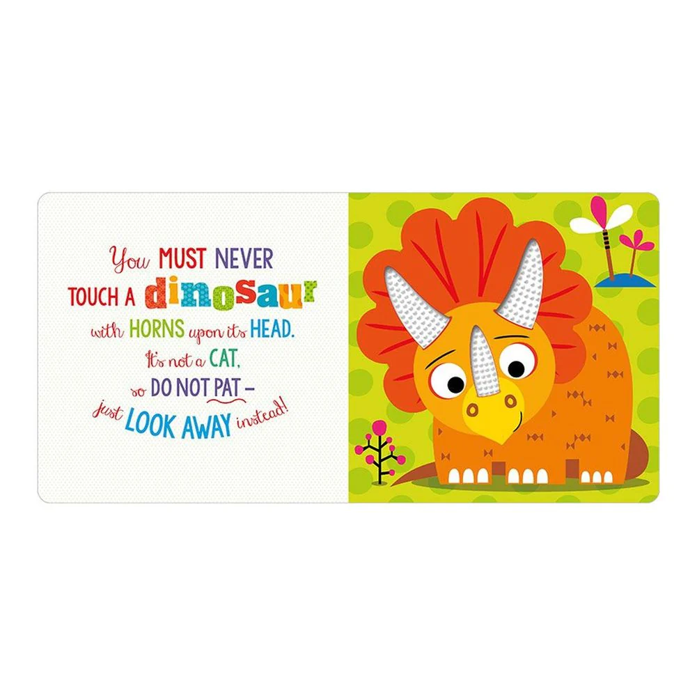 Make Believe Ideas Sensory Board Book - Never Touch A Dinosaur! - Image 2