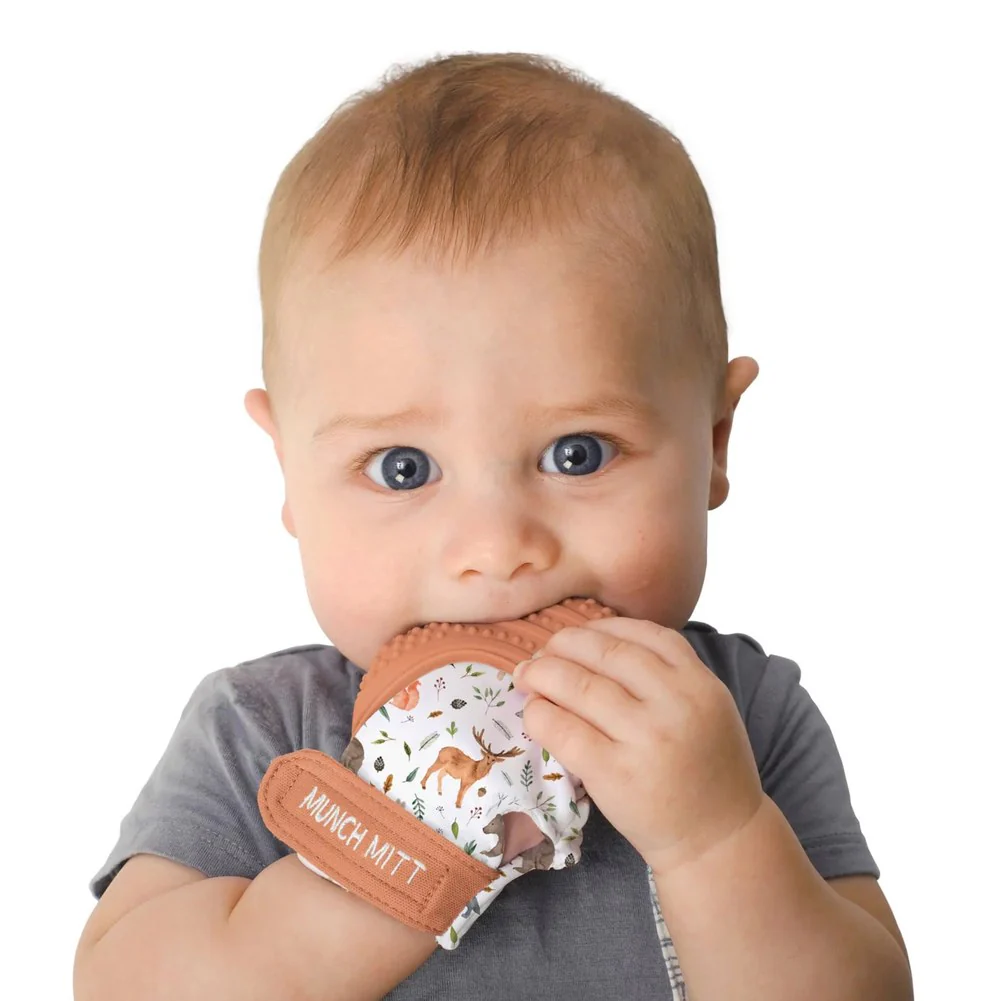 Malarkey Kids Munch Mitt Teething Mitt - Woodland Animals - Image 2