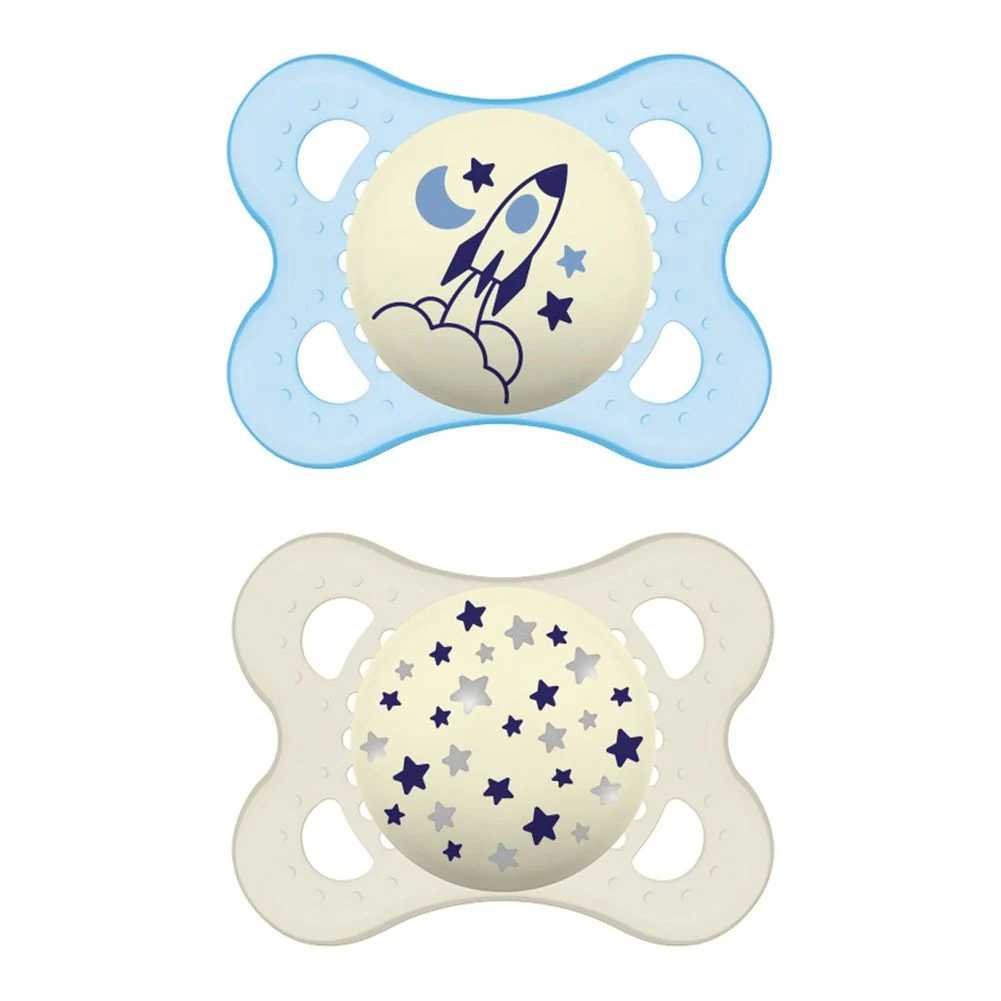 MAM 2-Pack Night Glow-in-the-Dark Pacifiers Set - Image 2
