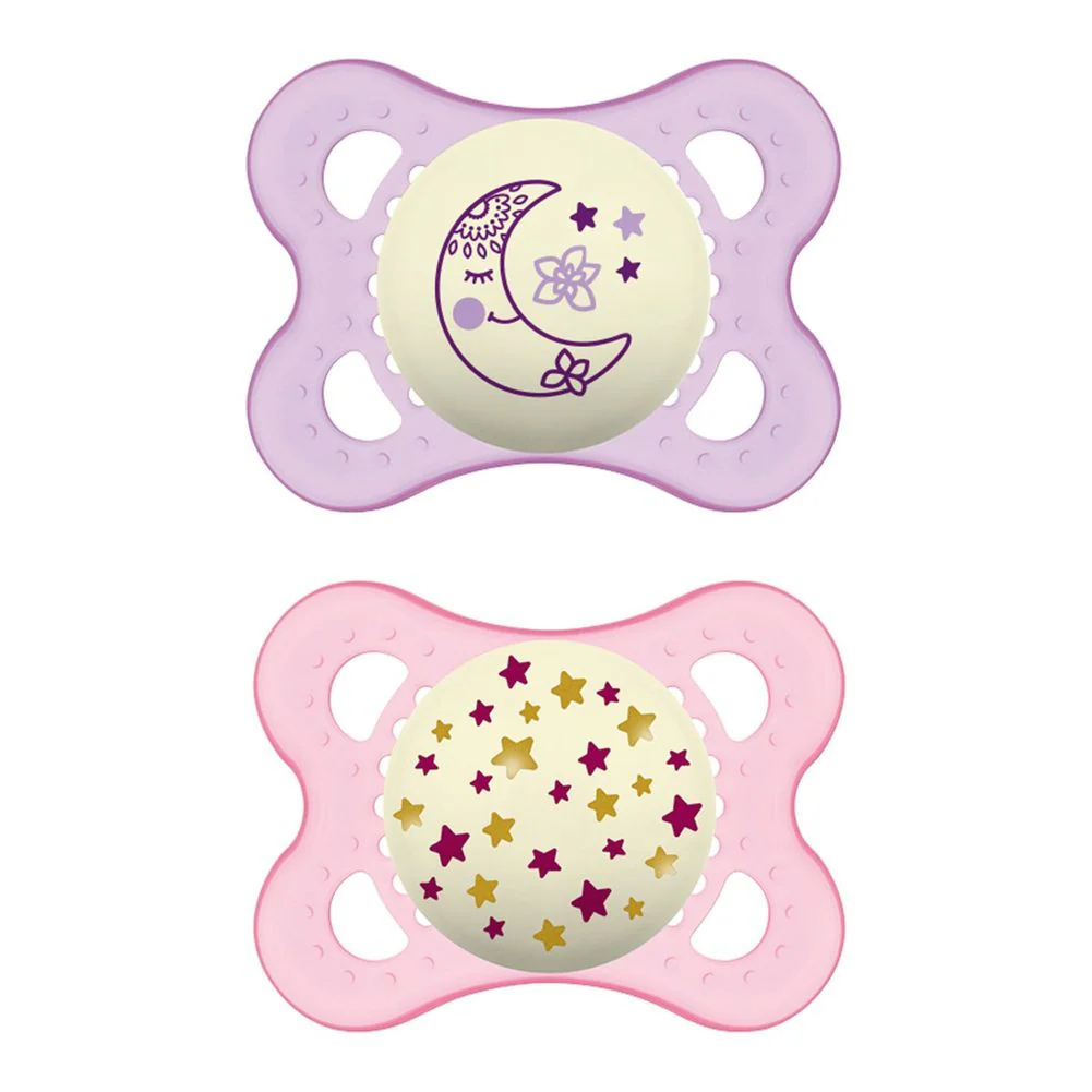 MAM 2-Pack Night Glow-in-the-Dark Pacifiers Set - Image 3