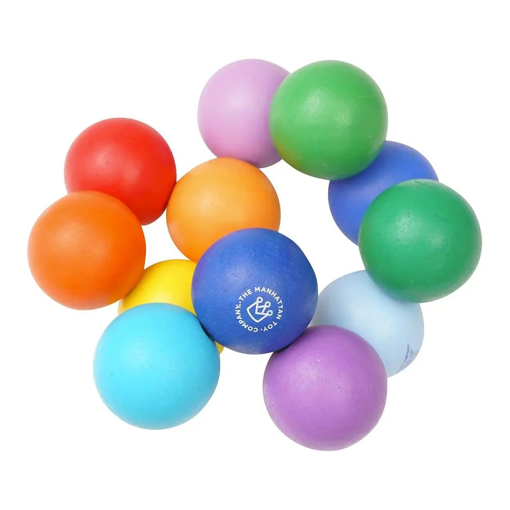 Manhattan Toy Classic Wood Baby Beads Infant Toy - Colourful