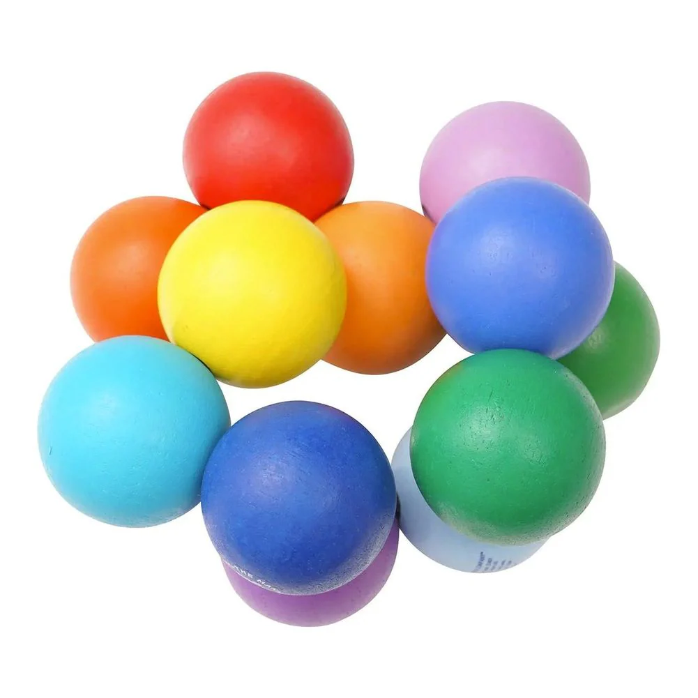 Manhattan Toy Classic Wood Baby Beads Infant Toy - Colourful - Image 2