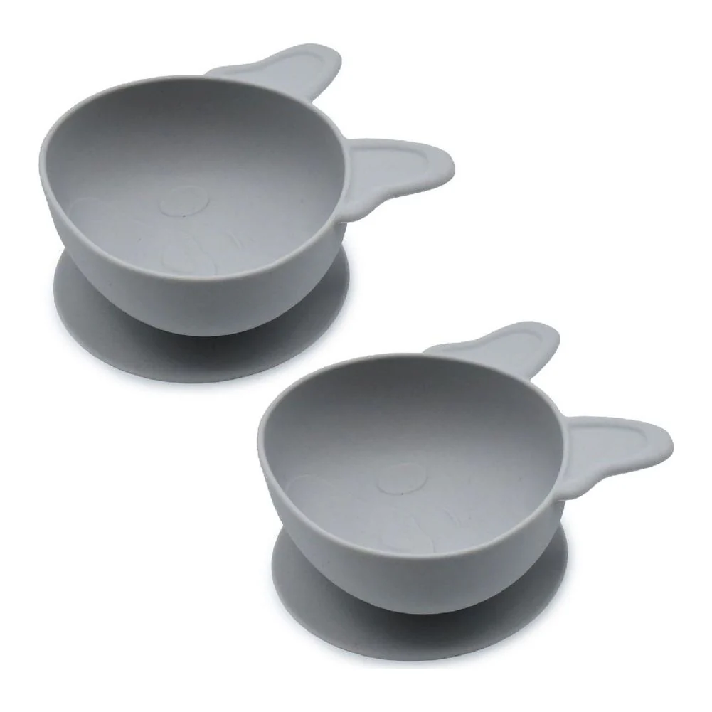 Melii 2-Pack Silicone Animal Suction Bowl - French Bulldog(Open Box)