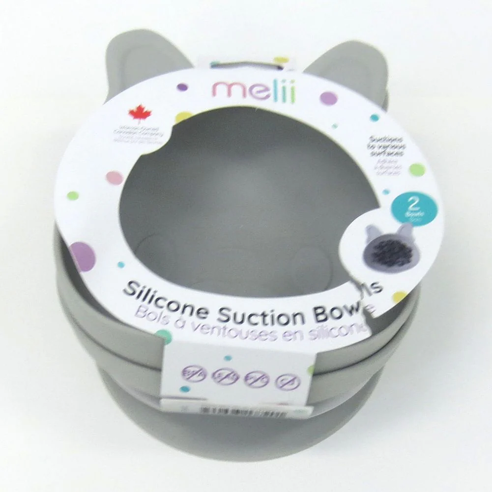 Melii 2-Pack Silicone Animal Suction Bowl - French Bulldog(Open Box) - Image 2