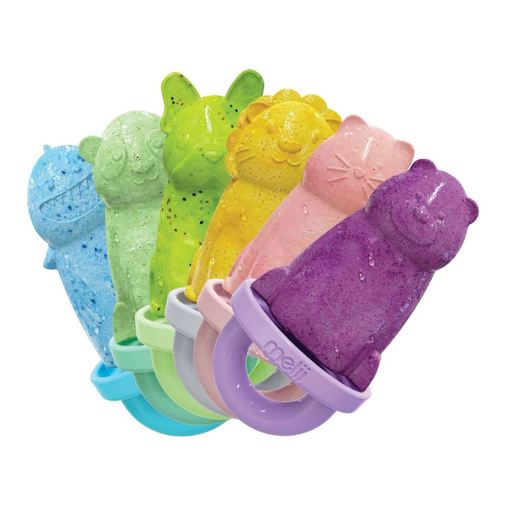 Melii 6-Piece Animal Ice Pops Moulds with Tray Set - Multi-Coloured - Image 2