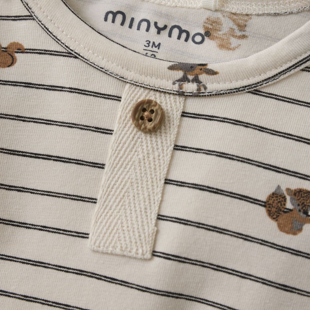 Minymo Long-Sleeve Bodysuit - Sandshell Prints - Image 3