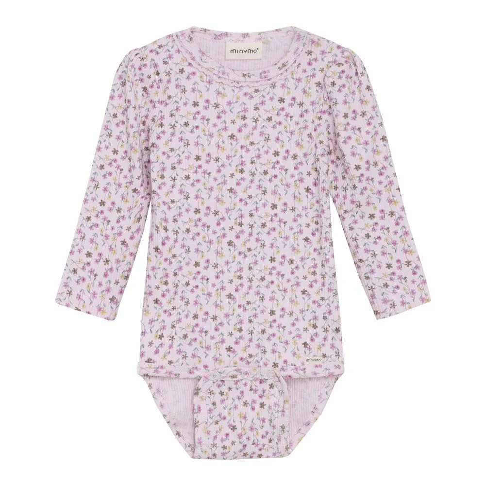 Minymo Long-Sleeve Rib Bodysuit - Tender Touch - Image 3