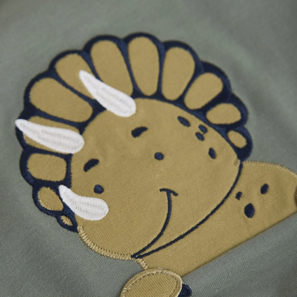 Minymo Long-Sleeve Sweatshirt - Dino on Sea Spray - Image 3