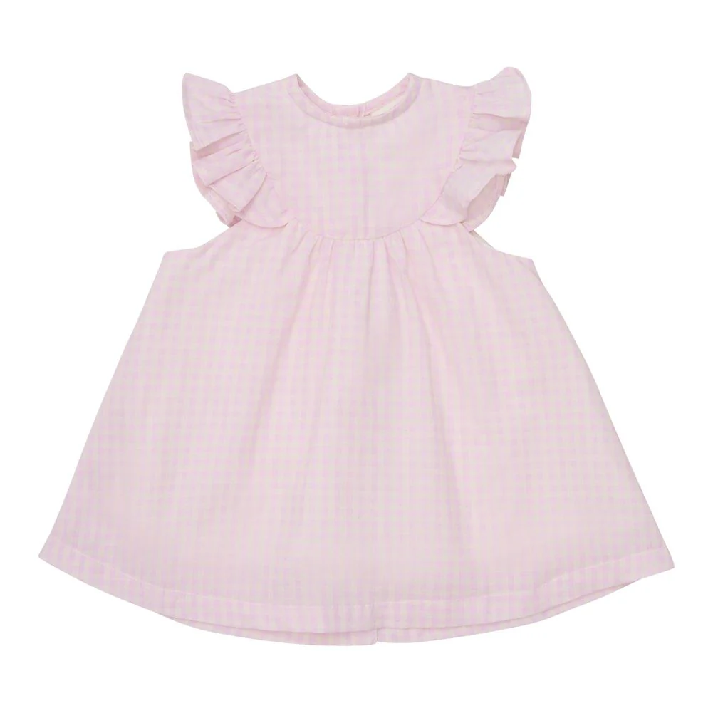 Minymo Short-Sleeve Dress with Shorts Set - Light Rose - Image 3