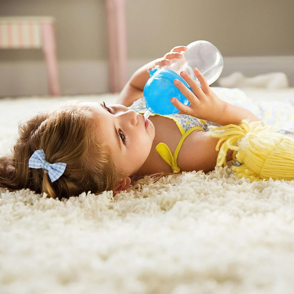 Munchkin Any Angle Click Lock Weighted Straw Trainer Cup - Blue (10 oz) - Image 2