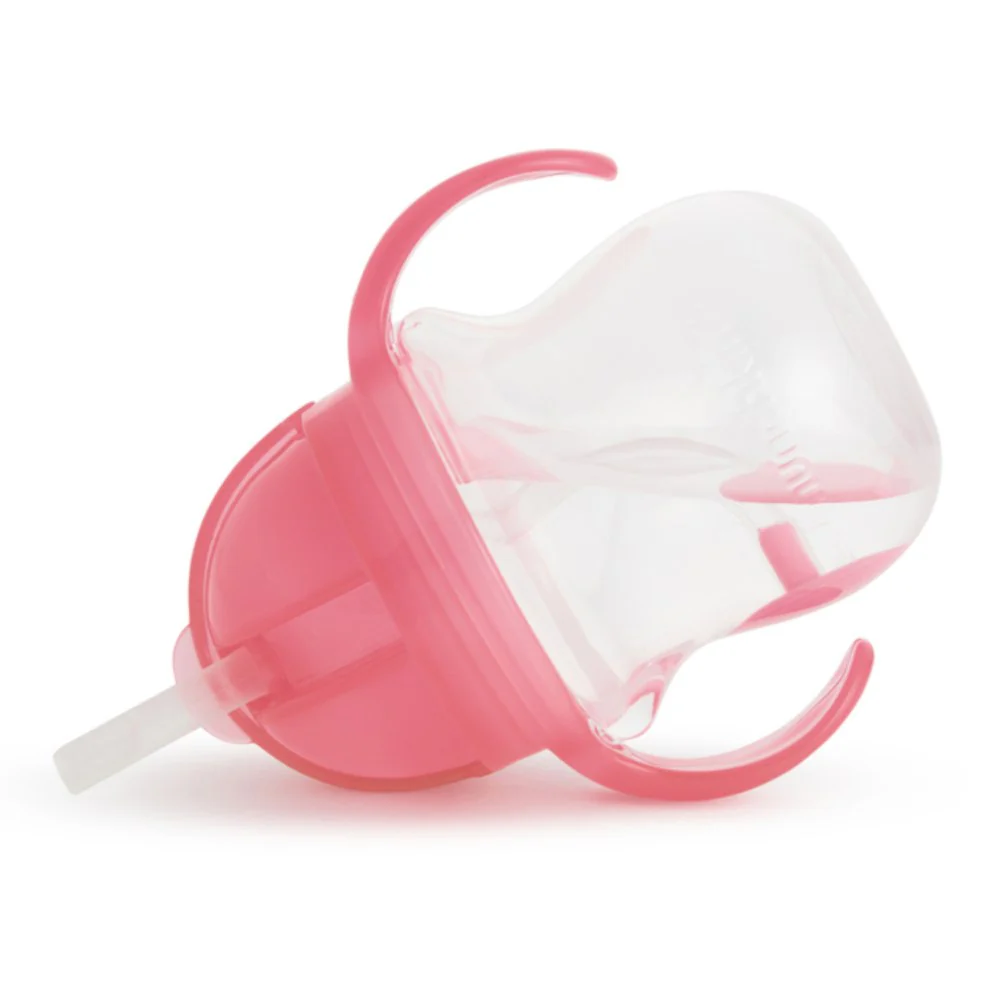 Munchkin Any Angle Click Lock Weighted Straw Trainer Cup - Light Pink (7oz) - Image 4