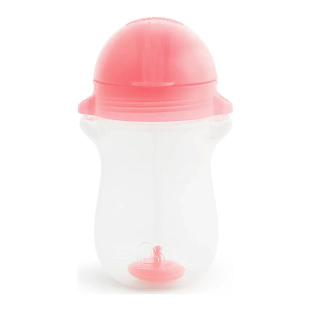 Munchkin Any Angle Click Lock Weighted Straw Trainer Cup - Light Pink (10 oz) - Image 2