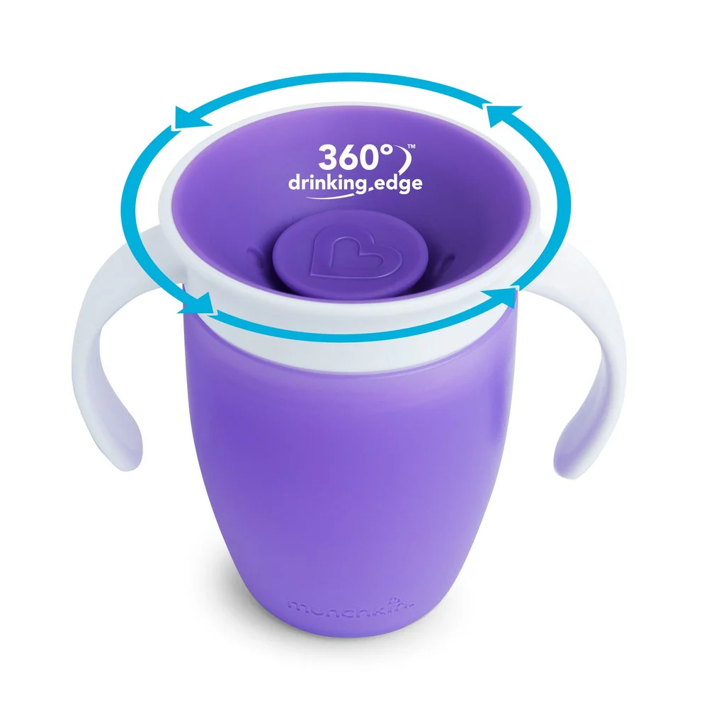 Munchkin Miracle 360 Trainer Sippy Cup - Purple (7oz) - Image 2