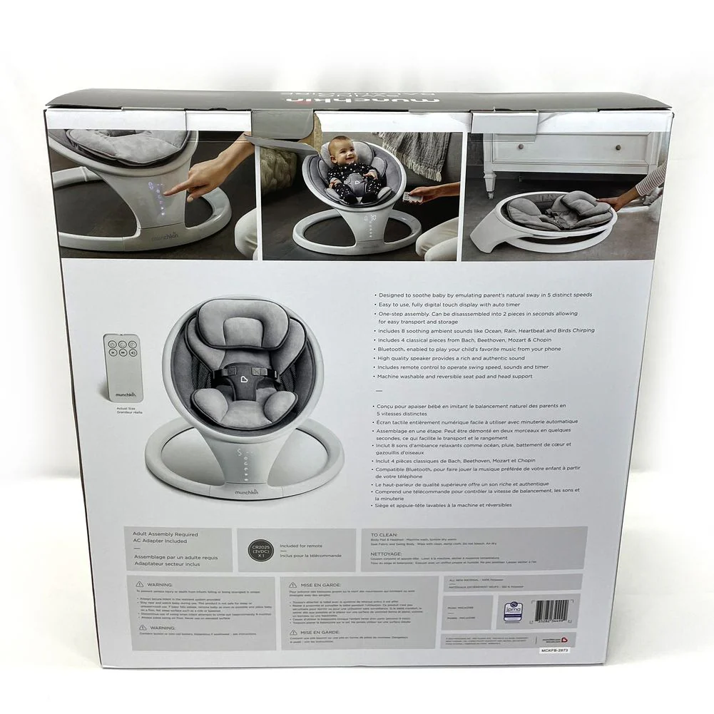 Munchkin Swing Bluetooth Enabled Baby Rocker (Open Box) - Image 3