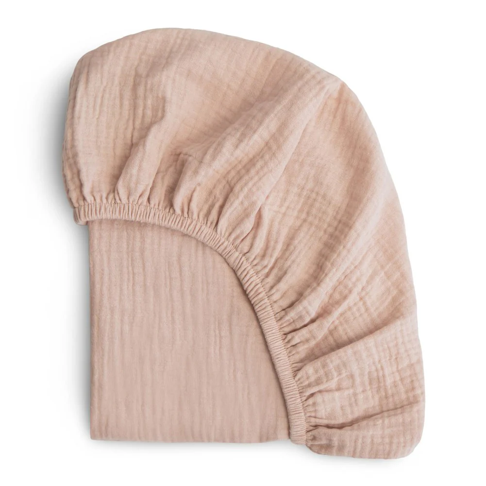 Mushie Extra Soft Cotton Muslin Bassinet Sheet - Image 5