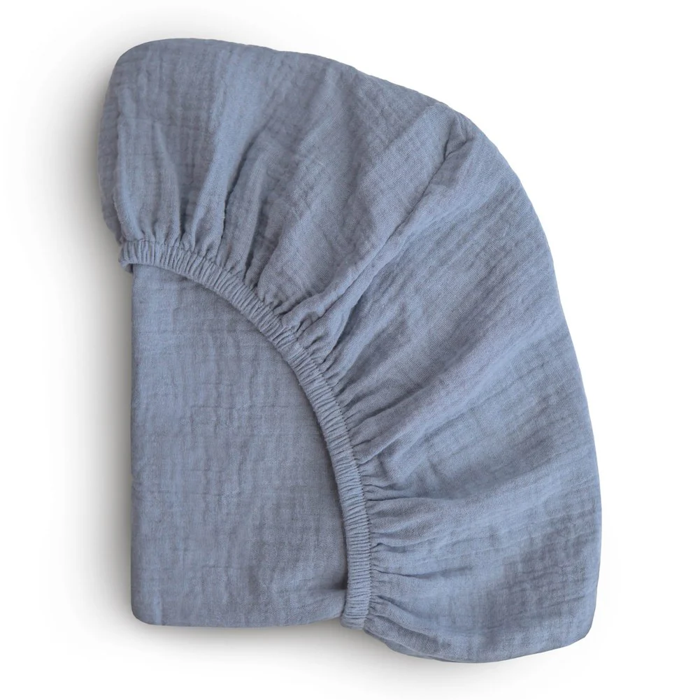 Mushie Extra Soft Cotton Muslin Bassinet Sheet - Image 6