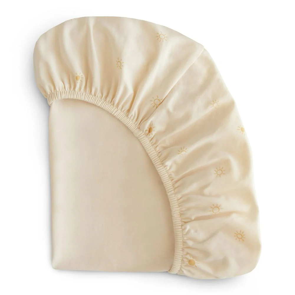 Mushie Organic Cotton Stretchy Crib Sheet - Image 2