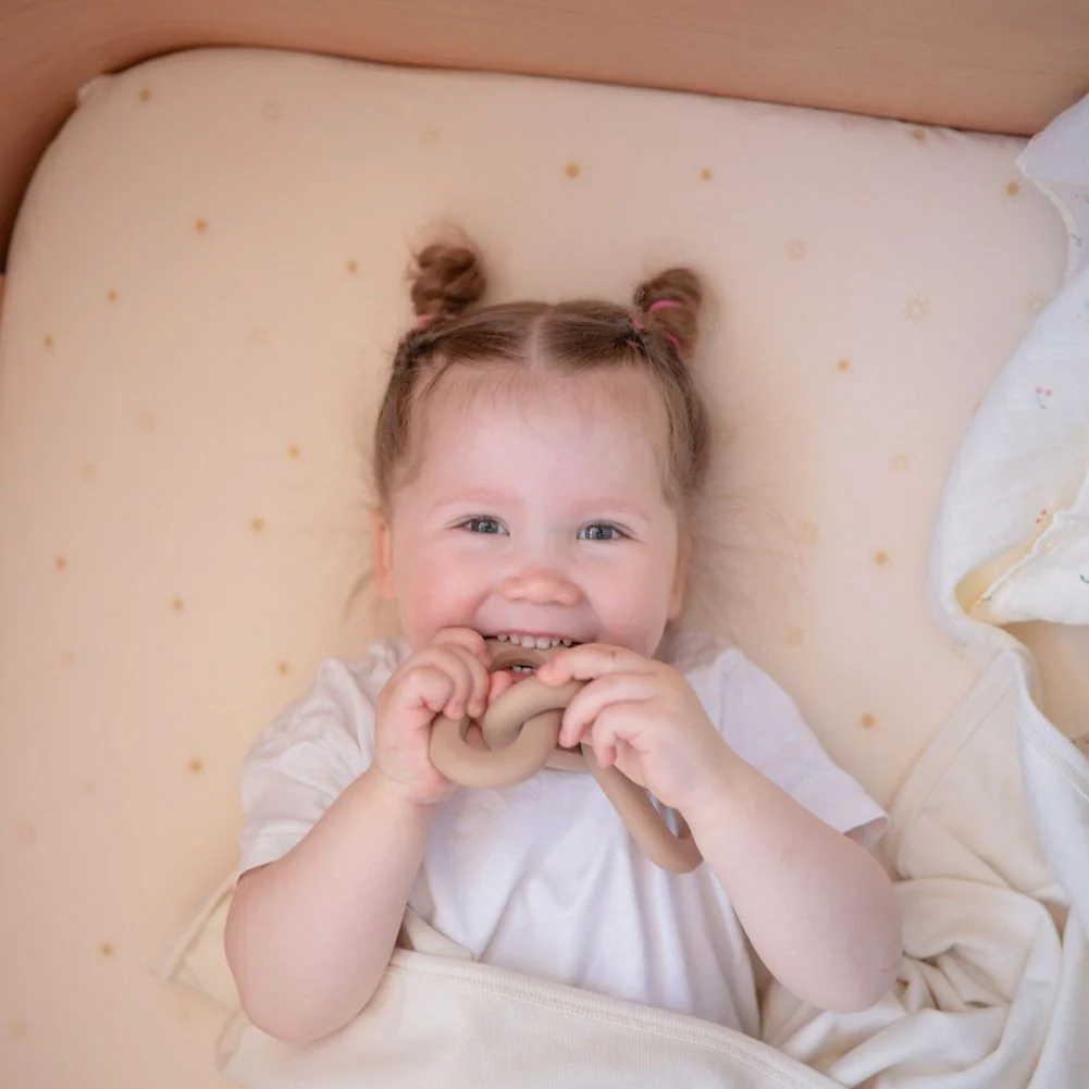 Mushie Organic Cotton Stretchy Crib Sheet - Image 3