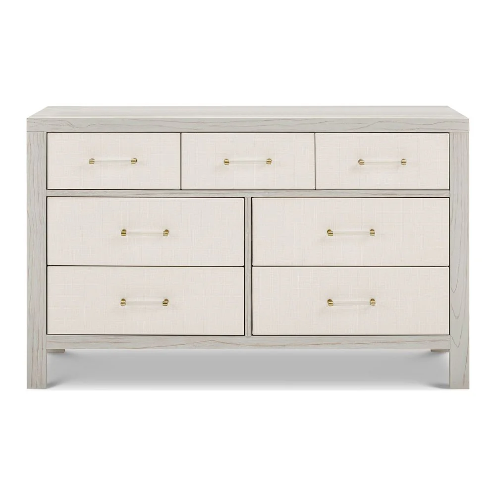 Namesake Eloise 7-Drawer Assembled Dresser with Performance Pearl Eco-Weave - White Driftwood - Image 2