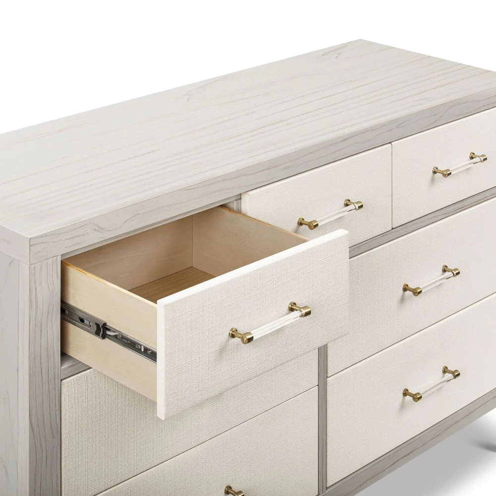 Namesake Eloise 7-Drawer Assembled Dresser with Performance Pearl Eco-Weave - White Driftwood - Image 3