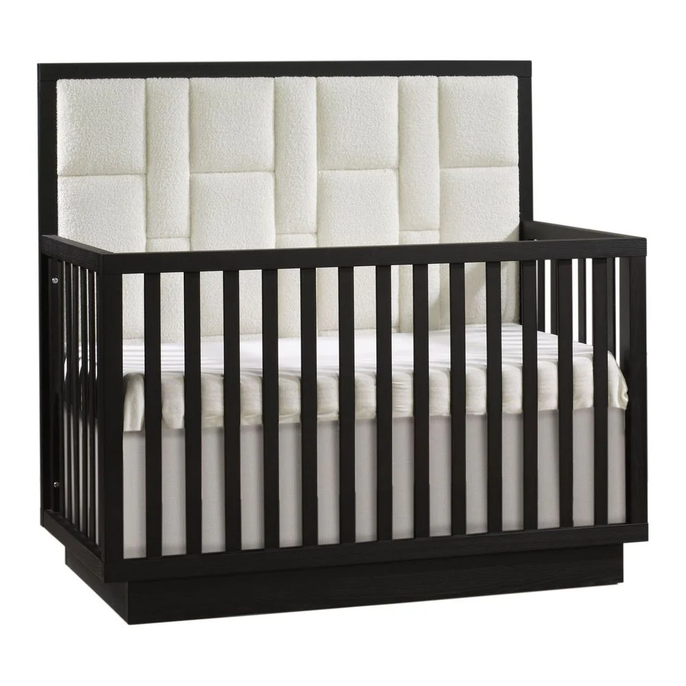 Natart Signature Series Como Convertible Crib with Geometric Upholstered Panel - Image 5