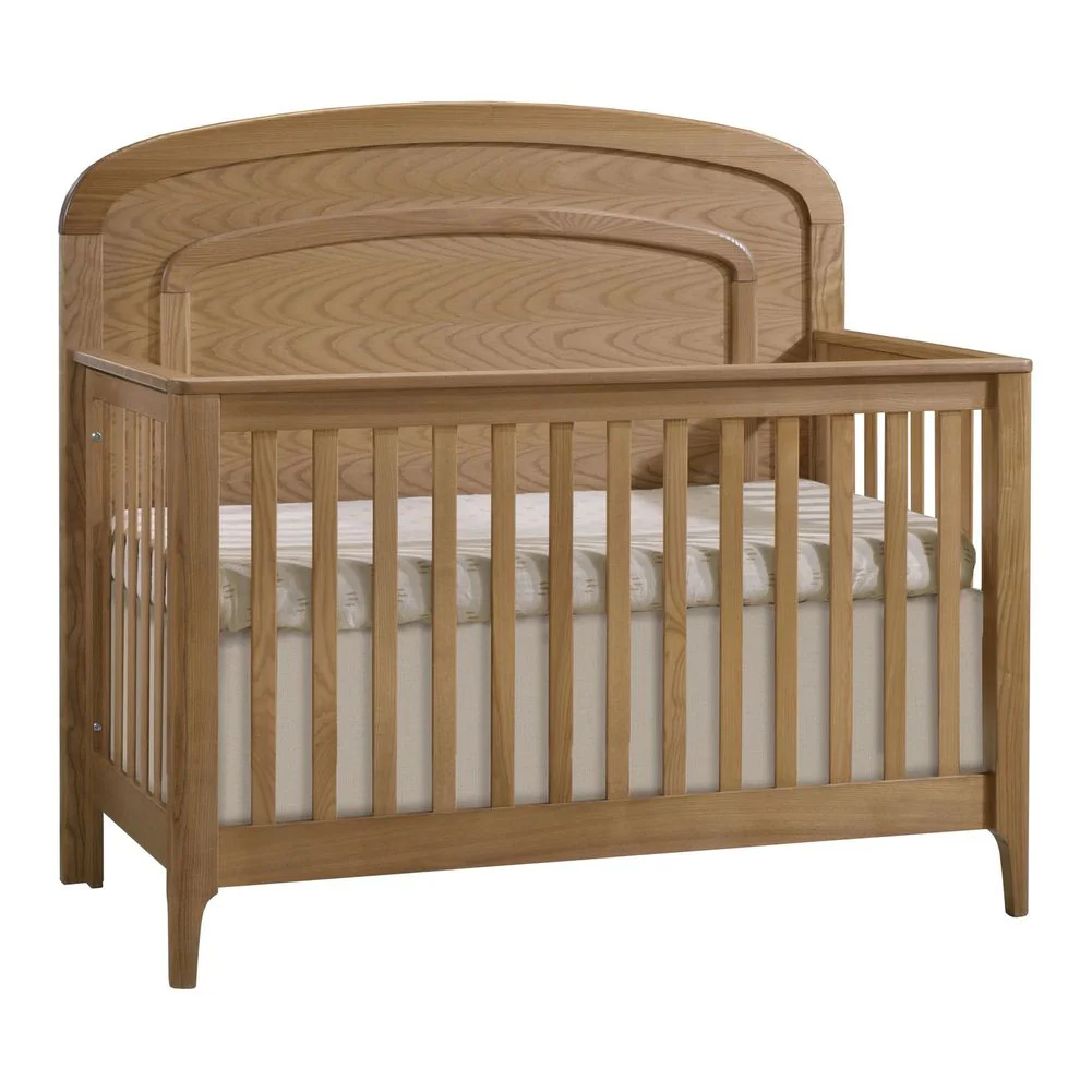 Natart Signature Series Palo Convertible Crib with with Arched Decorative Molding
