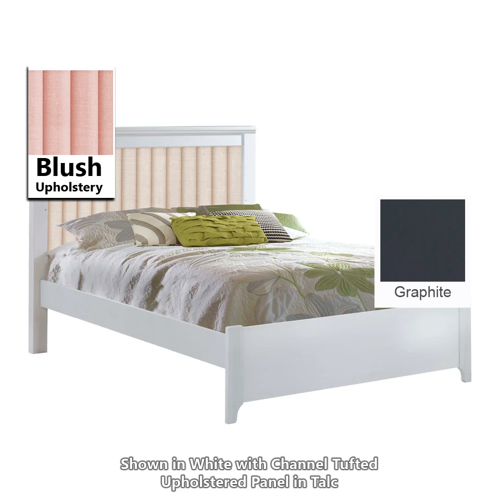 Natart Taylor 54 inch Double Bed with Channel Tufted Headboard Panel